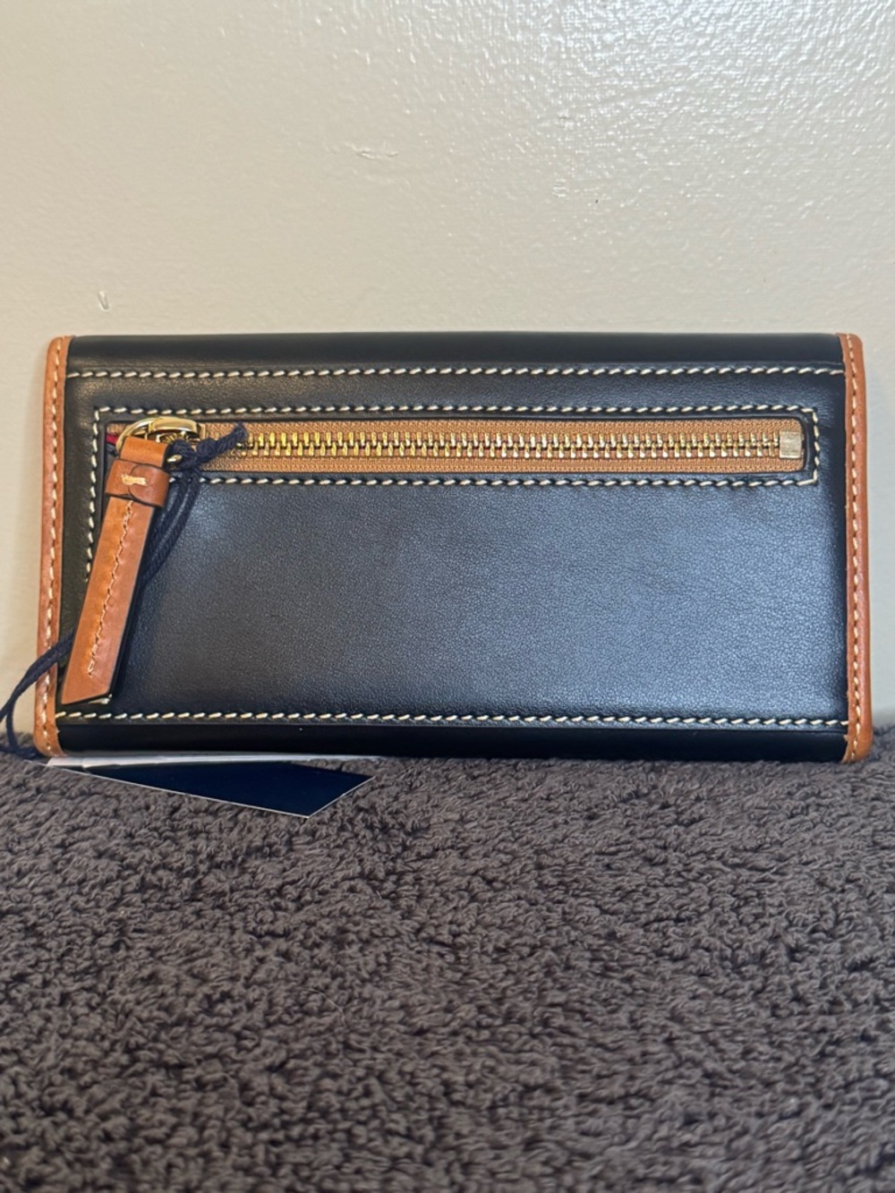 Dooney & Bourke Wexford Leather Continental Clutch – Midnight Blue - Picture 3 of 8